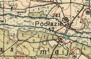 Podłazie na Mapie Taktycznej Polski z 1936 r. opracowanej przez Wojskowy Instytut Kartograficzny, skala 1:100 000, Warszawa 1936 r., słup 30, pas 46.