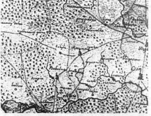 Bebelno i okolice na mapie województwa sandomierskiego z 1786 roku. Cz. Hadamik, Bebelno koło Włoszczowy..., Kielce 2004, s. 33.
