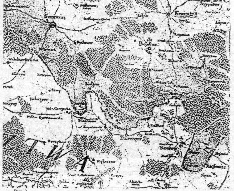 Bebelno i okolice na mapie województwa sandomierskiego z lat 1788-1791. Cz. Hadamik, Bebelno koło Włoszczowy..., Kielce 2004, s. 34.
