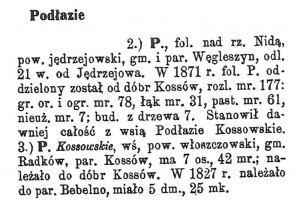 Podłazie w Słowniku Geograficznym Królestwa Polskiego i innych krajów słowiańskich.