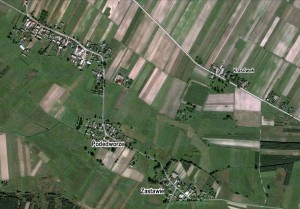 Orientacyjne rozmieszczenie niektórych części miejscowości i nazw miejscowych (kursywa) Krasowa, opr. własne, www.maps.google.com. 