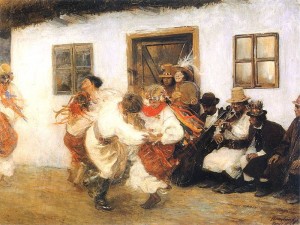 T. Axentowicz, Kołomyjka, 1895, olej na płótnie.